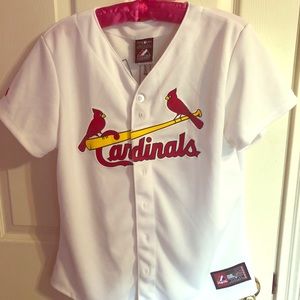 Never worn youth L Cardinal’s shortsleeve jersey